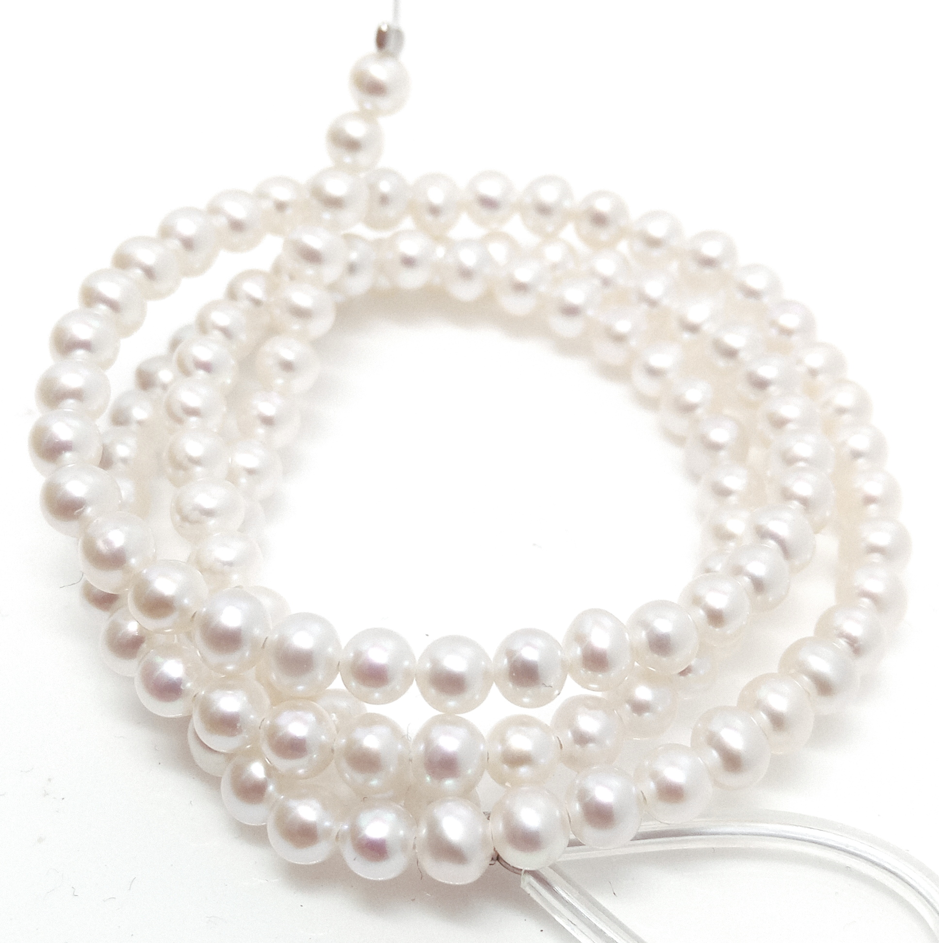 White 3.5mm Round Pearls